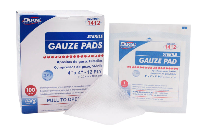 Dukal™ Sterile Gauze Sponge, 4 x 4 Inch, 1 Box of 100 (General Wound Care) - Img 1