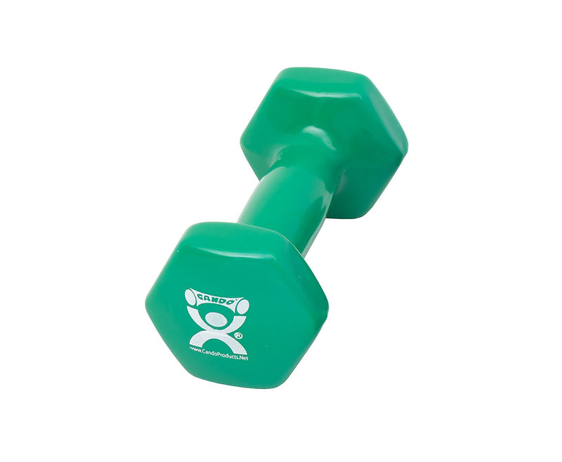 CanDo® Vinyl Coated Dumbbell, Green, 3 lbs., 1 Each (Exercise Equipment) - Img 1