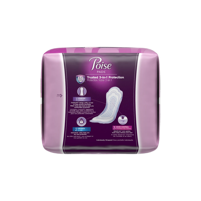 Poise® Moderate Bladder Control Pad, Regular Length, 1 Case of 132 () - Img 4