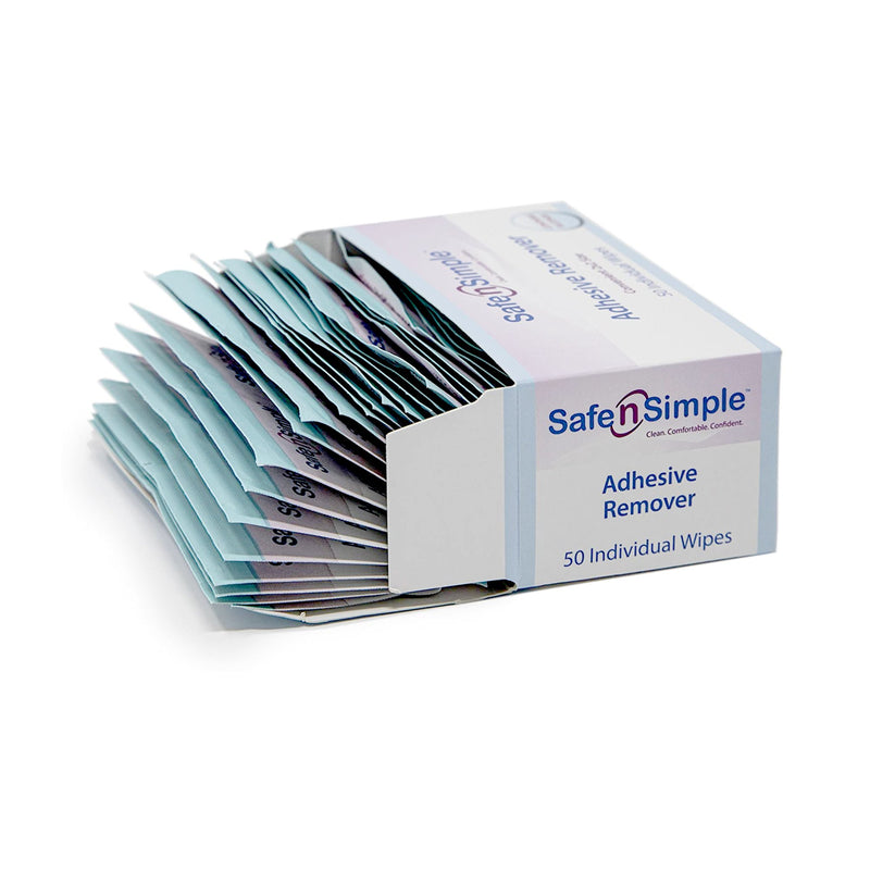 Safe N Simple™ Adhesive Remover, 5 x 7 Inch Wipe, 1 Box of 50 (General Wound Care) - Img 2