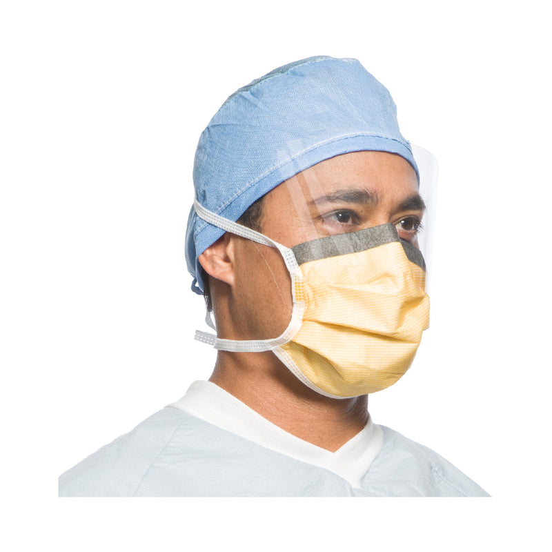 FluidShield® Surgical Mask with Eye Shield, 1 Case of 100 (Masks) - Img 1