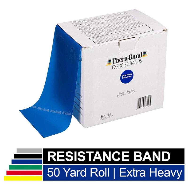 TheraBand® Exercise Resistance Band, Blue, 6 Inch x 50 Yard, X-Heavy Resistance, 1 Roll (Exercise Equipment) - Img 2