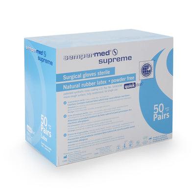 Sempermed® Supreme Latex Surgical Glove, Size 6, Ivory, 1 Box of 50 () - Img 2