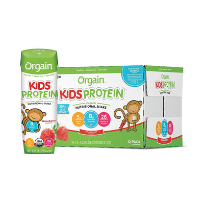 Orgain® Kids® Protein Organic Strawberry Pediatric Oral Supplement, 8.25 oz. Carton, 1 Each () - Img 1