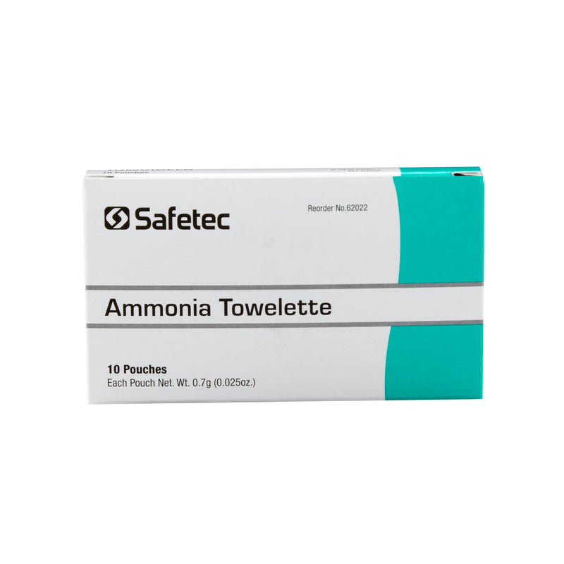 Safetec Ammonia / Alcohol Respiratory Stimulant, 1 Box of 10 (Over the Counter) - Img 2