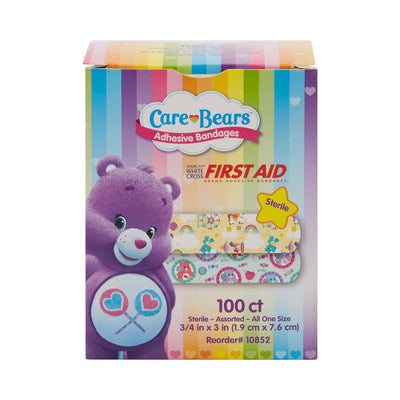 American® White Cross Stat Strip® Kid Design (Care Bears) Adhesive Strip, 3/4 x 3 Inch, 1 Box of 100 (General Wound Care) - Img 4