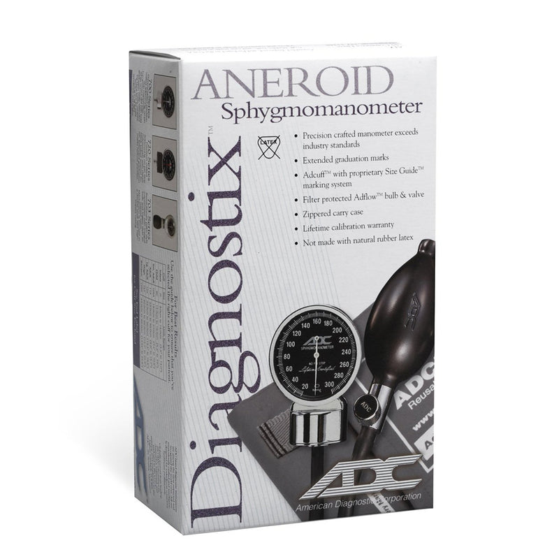 American Diagnostic Corp Diagnostic Arm Sphygmomanometer, Black, Size 11 Cuff, Pocket Size Hand Held, 1 Each (Blood Pressure) - Img 1