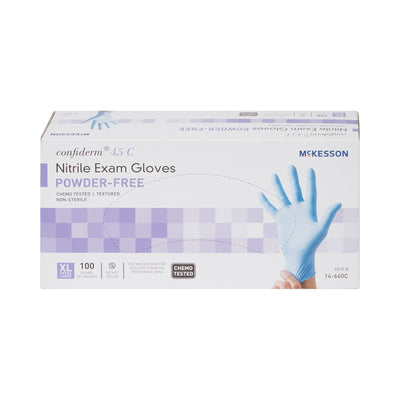 McKesson Confiderm® 4.5C Nitrile Exam Glove, Extra Large, Blue, 1 Box of 100 () - Img 5