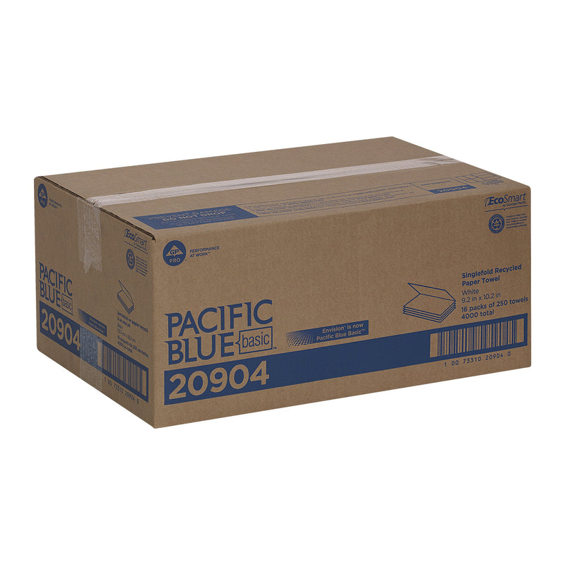 Pacific Blue Basic™ Single-Fold Paper Towel, 250 Sheets per Pack, 1 Case of 16 (Paper Towels) - Img 5