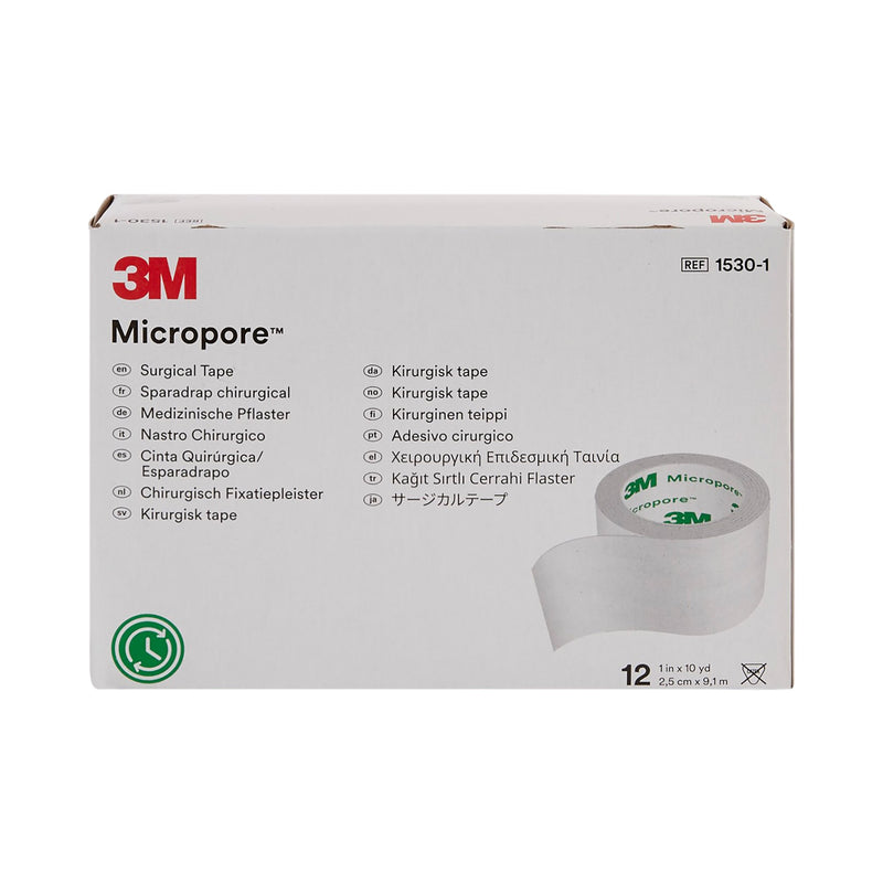 3M™ Micropore™ Paper Medical Tape, 1 Inch x 10 Yard, White, 1 Case of 120 (General Wound Care) - Img 2