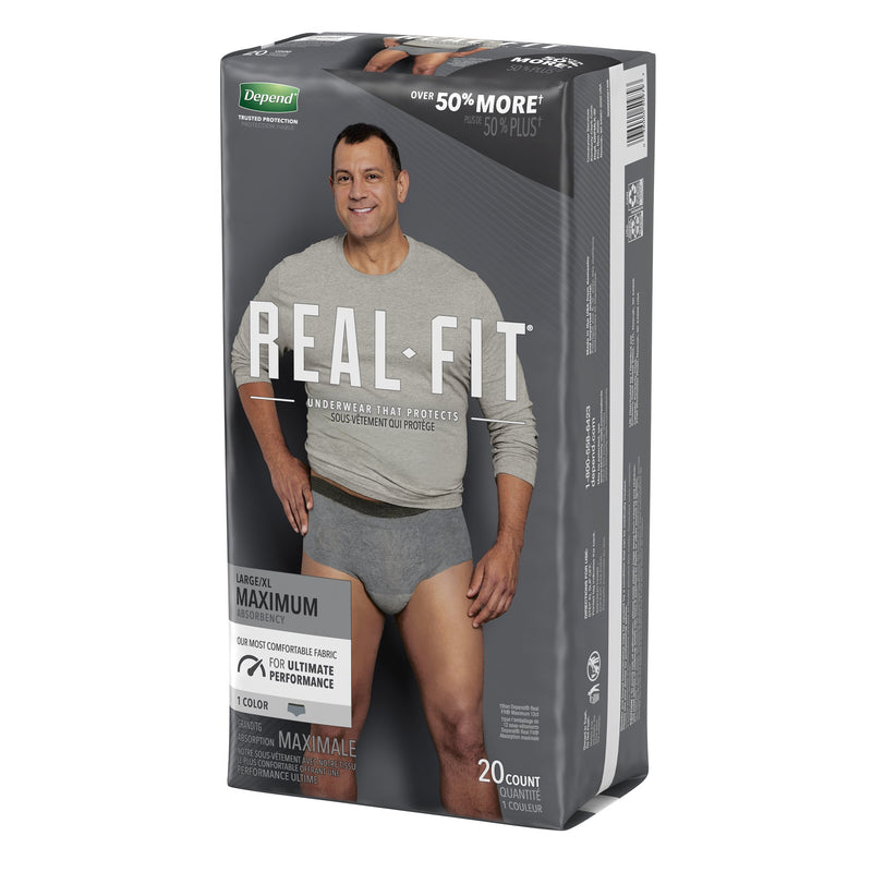 Depend® Real Fit® Maximum Absorbent Underwear, Large / Extra Large, 1 Case of 40 () - Img 2