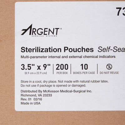 McKesson Argent® Sure-Check® Sterilization Pouch, 3½ x 9 Inch, 1 Box (Sterilization Packaging) - Img 8