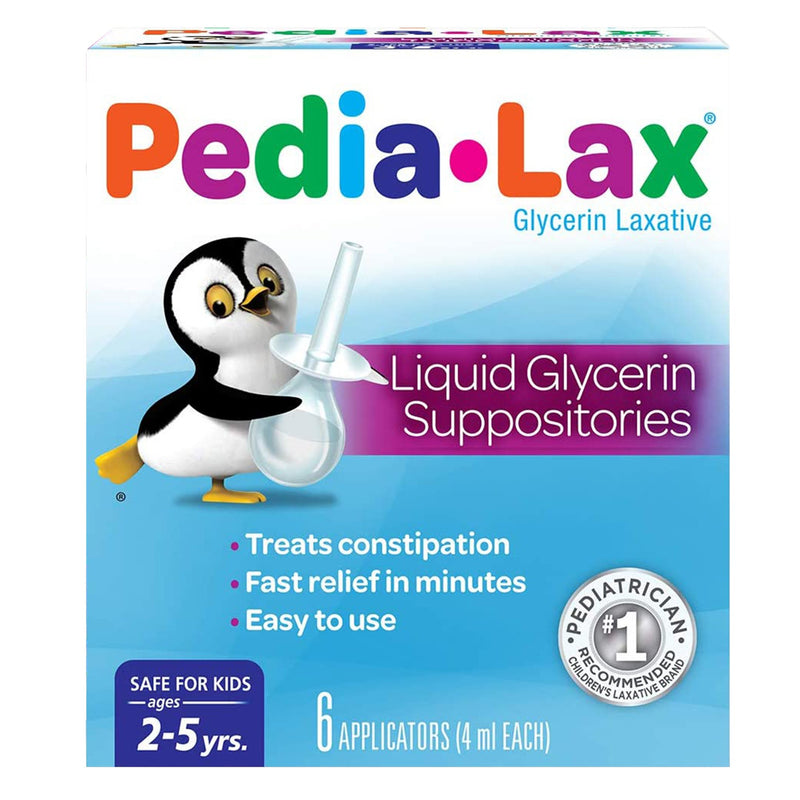 Pedia-Lax® Glycerin Laxative, 1 Box of 6 (Over the Counter) - Img 1