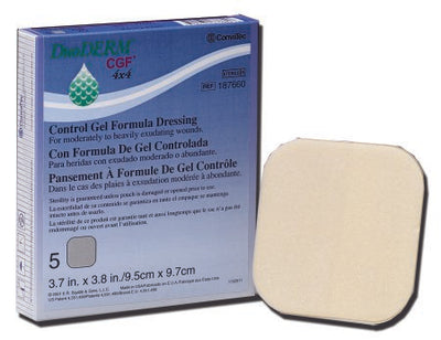 DuoDerm® CGF® Hydrocolloid Dressing, Sterile, Square, 8 x 8 inch, 1 Box of 5 (Advanced Wound Care) - Img 1