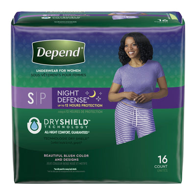 Depend® Night Defense® Absorbent Underwear, Small, 1 Case of 64 () - Img 1