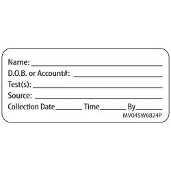 MedVision® Pre-Printed / Write On Label, Patient Information, 1 x 2-1/4 Inch, 1 Roll (Labels) - Img 1