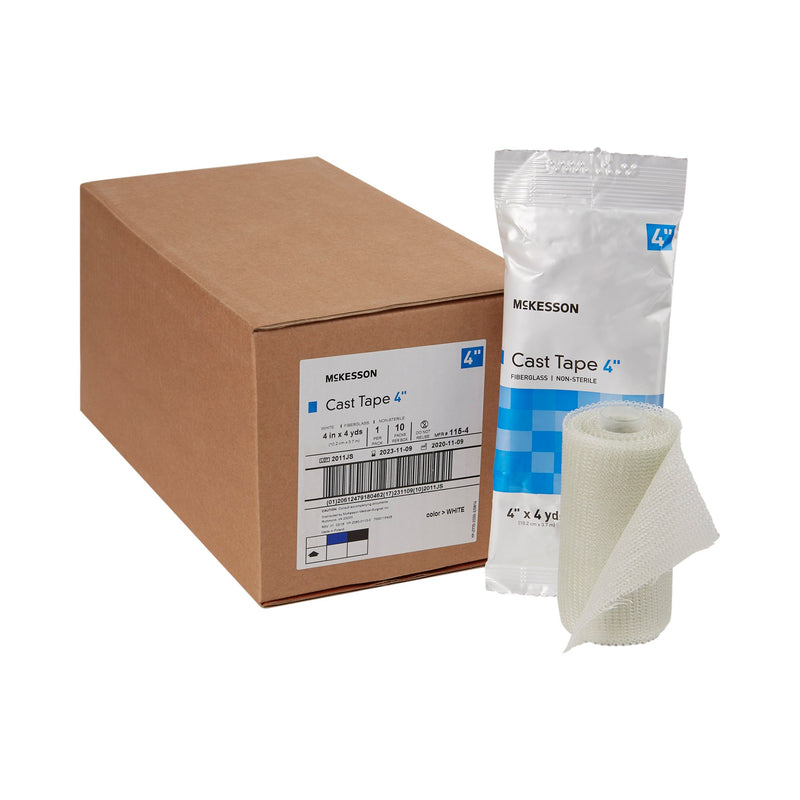 McKesson White Cast Tape, 4 Inch x 4 Yard, 1 Box of 10 (Casting) - Img 5