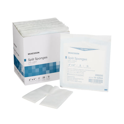 McKesson IV/Drain Split Dressing, 4 x 4 Inch, 1 Box of 25 (General Wound Care) - Img 7