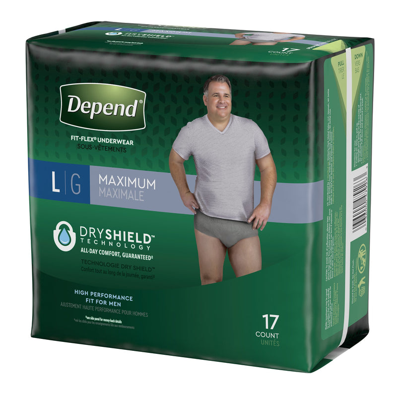 Depend® FIT-FLEX® Absorbent Underwear for Men, 1 Case of 34 () - Img 2