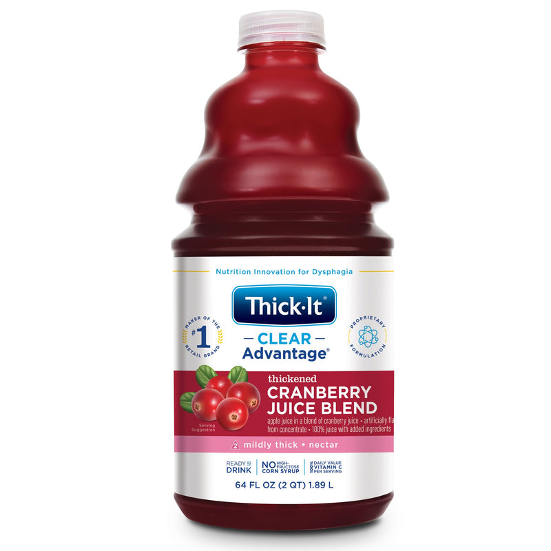 Thick-It® Clear Advantage® Nectar Consistency Cranberry Thickened Beverage, 64-ounce Bottle, 1 Case of 4 (Nutritionals) - Img 1