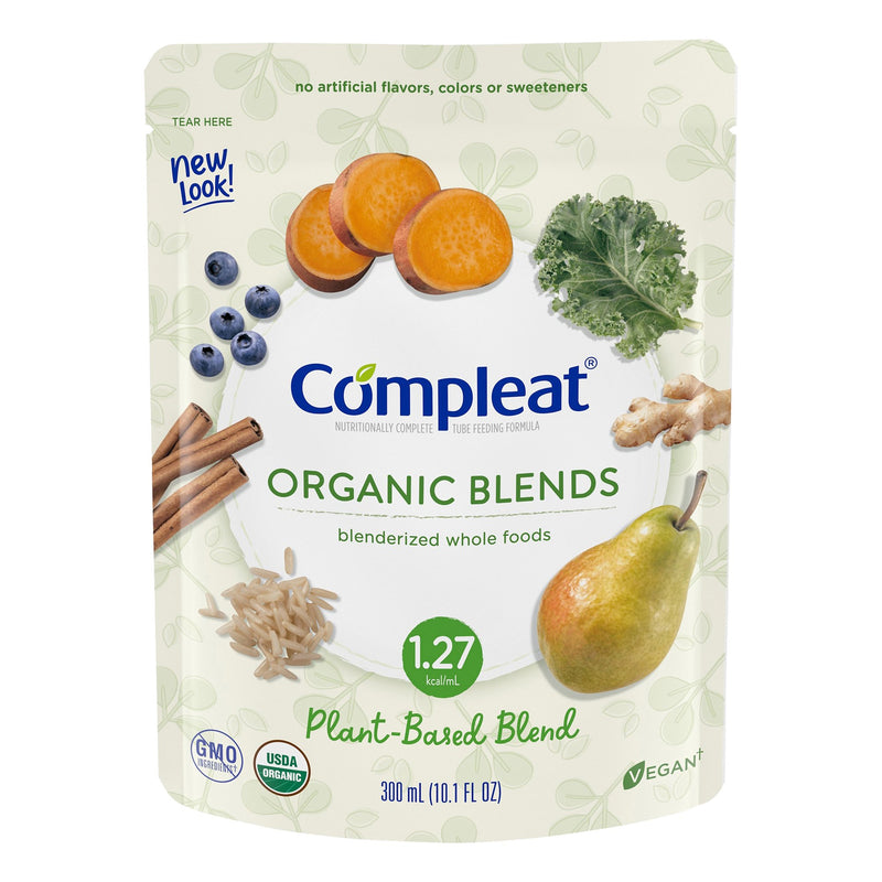 Compleat® Organic Blends Plant Blend Oral Supplement / Tube Feeding Formula , 10.1 oz. Pouch, 1 Case of 24 (Nutritionals) - Img 1