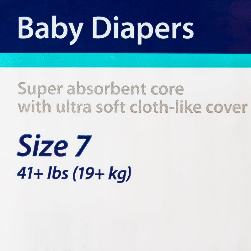 Curity Unisex Baby Diapers, Heavy Absorbency, Disposable, Size 7, 41+ LBS, 1 Case of 128 () - Img 3