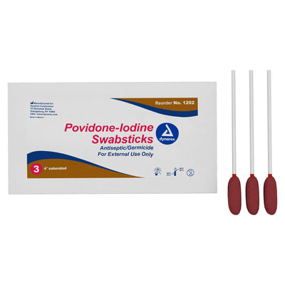 Dynarex Povidone Iodine Swabsticks, 1 Box of 25 (Skin Care) - Img 2