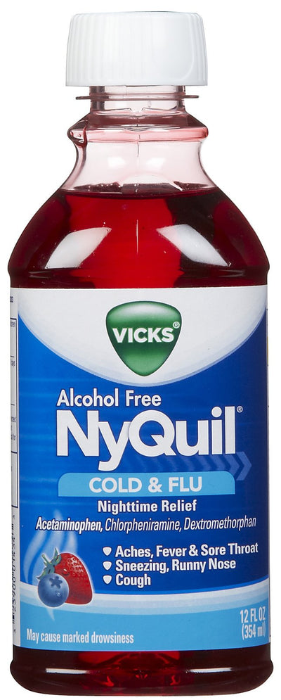 NYQUIL, LIQ ALCHL FREE 12OZ (Over the Counter) - Img 1