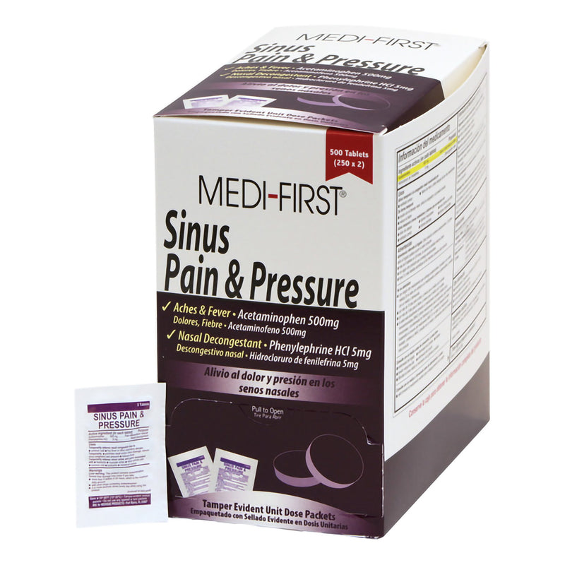 Medi-First® Acetaminophen / Phenylephrine Sinus Relief, 1 Box of 500 (Over the Counter) - Img 1