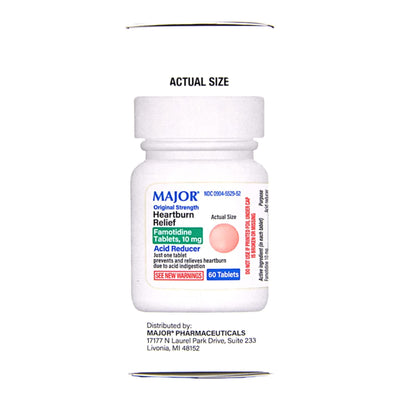 Major® Famotidine Antacid, 1 Bottle (Over the Counter) - Img 2