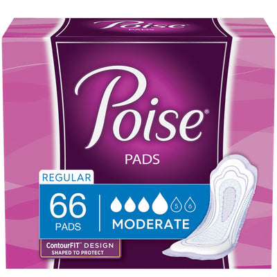 Poise® Moderate Bladder Control Pad, Regular Length, 1 Case of 132 () - Img 5