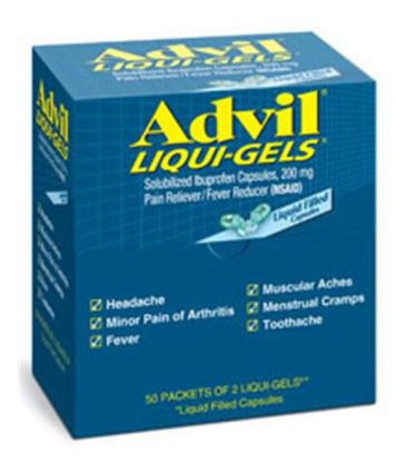 Advil® Liqui-Gels® Ibuprofen Pain Relief, 1 Carton of 50 (Over the Counter) - Img 1