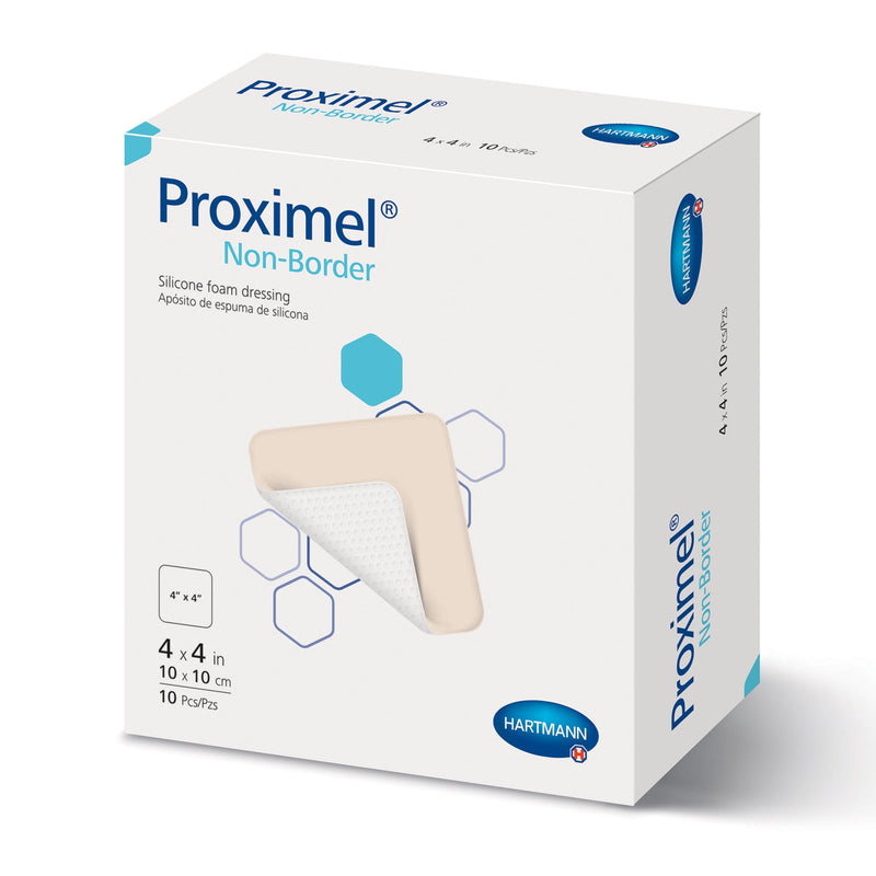 Proximel® Silicone Foam Dressing, 4 x 4 Inch, 1 Box of 10 (Advanced Wound Care) - Img 1