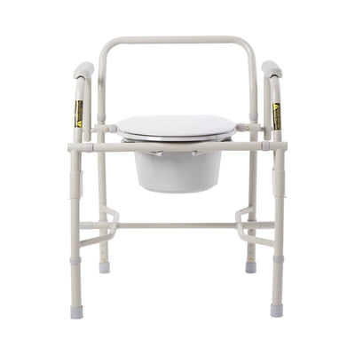 drive™ Deluxe Steel Drop-Arm Commode Chair, 1 Each (Commode / Shower Chairs) - Img 1