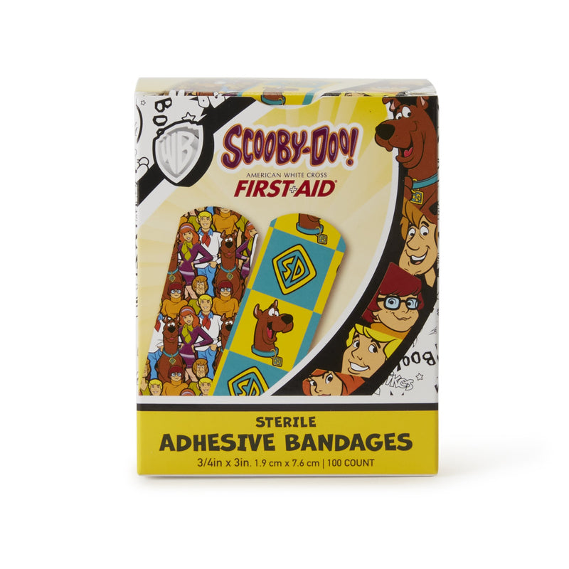 American® White Cross Stat Strip® Scooby-Doo Adhesive Strip, ¾ x 3 Inch, 1 Box of 100 (General Wound Care) - Img 2