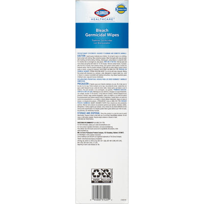 Clorox® Healthcare® Bleach Germicidal Wipes, Individual Packets, 1 Carton of 50 (Cleaners and Disinfectants) - Img 3