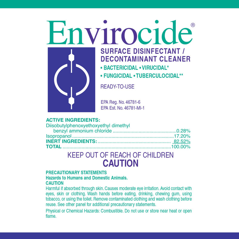 Envirocide® Surface Disinfectant Cleaner, 1 Each (Cleaners and Disinfectants) - Img 2