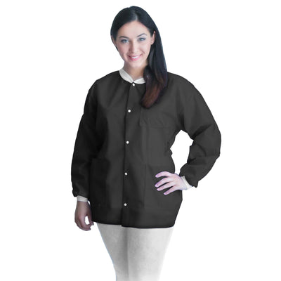 COAT, LAB FITME BLK LG (10/BG 5BG/CS) (Coats and Jackets) - Img 2