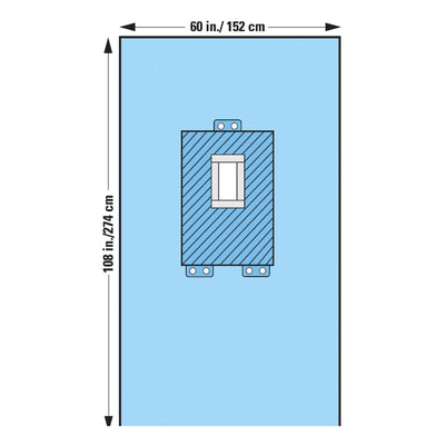 Halyard Sterile Pediatric Laparotomy Abdominal Drape, 60 W x 108 L Inch, 1 Case of 15 (Procedure Drapes and Sheets) - Img 1