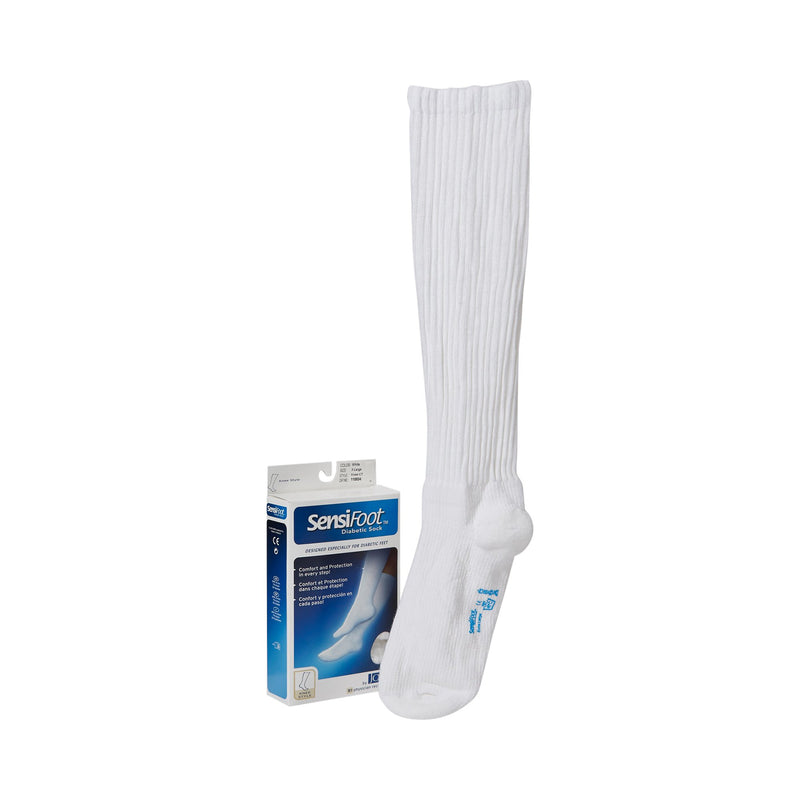 JOBST SensiFoot Diabetic Compression Socks, Knee High, White, Closed Toe, X-Large, 1 Pair (Compression Garments) - Img 2