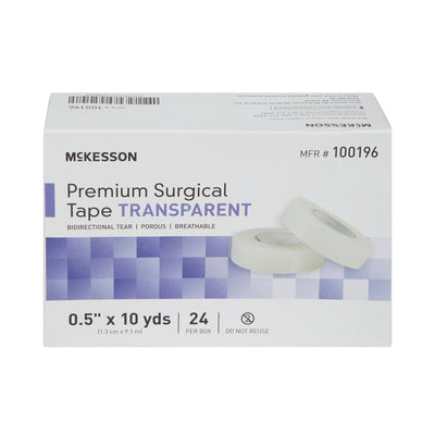 McKesson Paper Medical Tape, 1/2 Inch x 10 Yard, White, 1 Case of 240