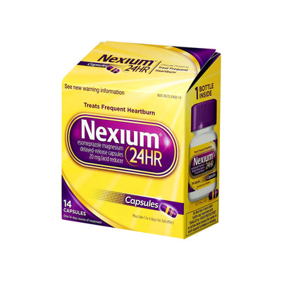 Nexium 24HR Esomeprazole Antacid, 1 Box of 2 (Over the Counter) - Img 1