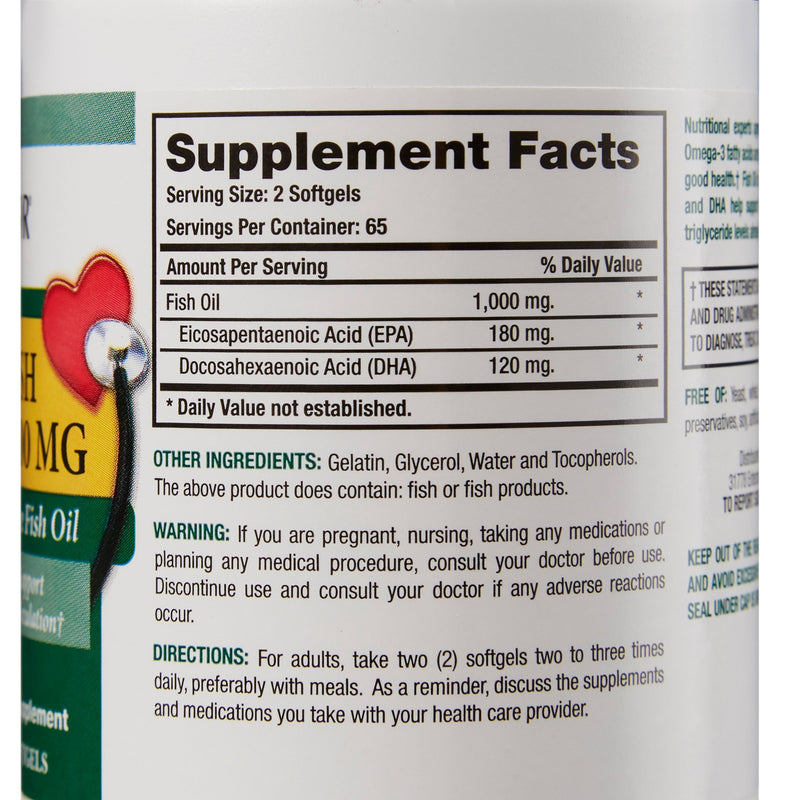 Major® Fish Oil Omega-3 Supplement, 1 Bottle (Over the Counter) - Img 3