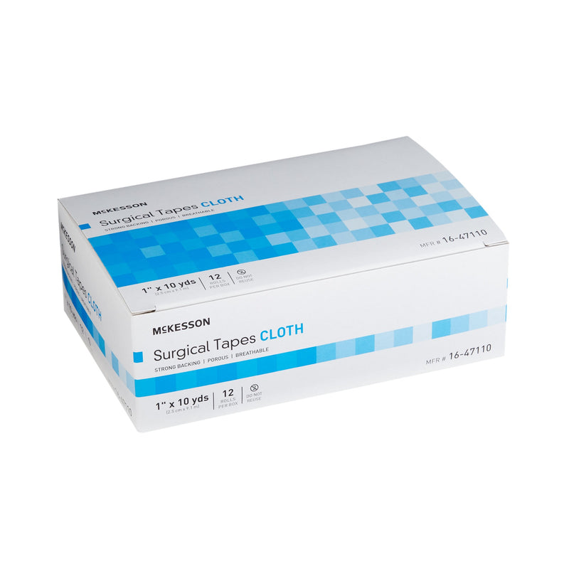 McKesson Silk-Like Cloth Medical Tape, 1 Inch x 10 Yard, White, 1 Box of 12 (General Wound Care) - Img 3