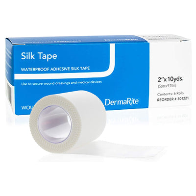Silk Tape Silk-Like Cloth Medical Tape, 2 Inch x 10 Yard, White, 1 Roll (General Wound Care) - Img 1
