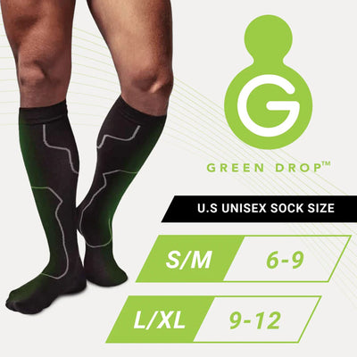 Green Drop Compression Socks - Medical-Grade Infused Support, L/XL, 1 Box of 48 (Compression Garments) - Img 2