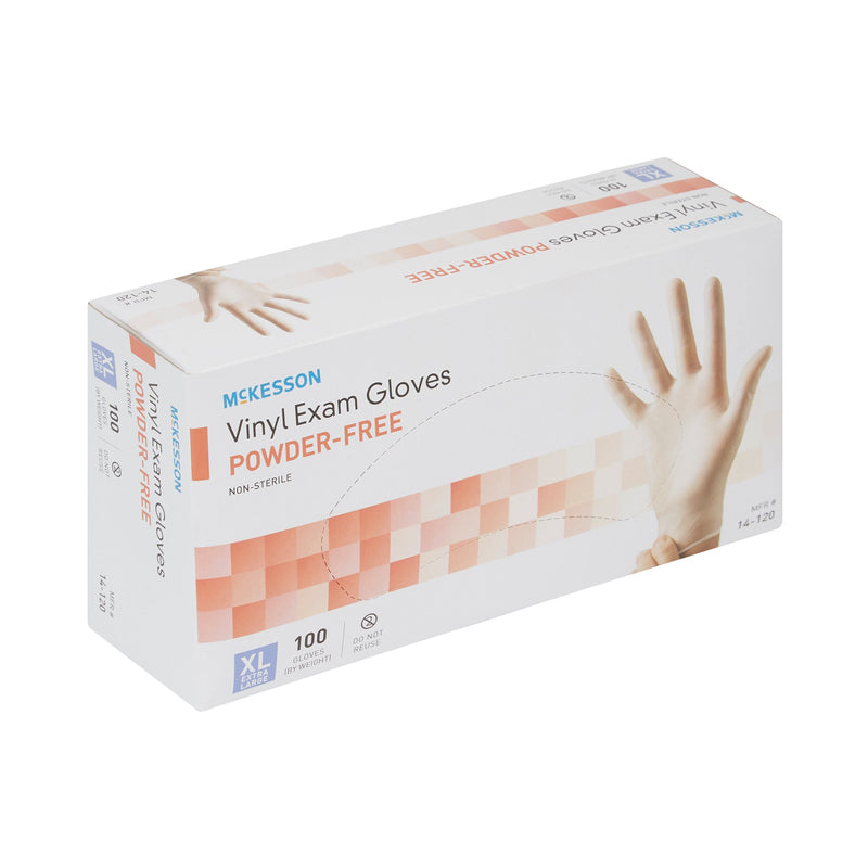 McKesson Vinyl Exam Glove, Extra Large, Clear, 1 Box of 100 () - Img 7