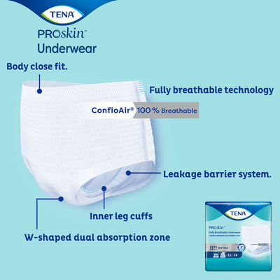 Tena® Ultimate-Extra Absorbent Underwear, Medium, 1 Bag of 16 () - Img 8