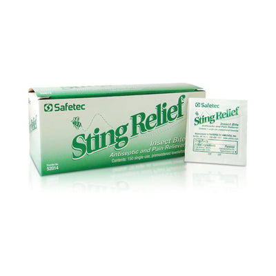 Safetec® Ethyl Alcohol / Lidocaine Sting and Bite Relief, 1-13/100 x 2-3/4 Inch, 1 Case of 3000 (Over the Counter) - Img 1