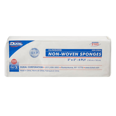 Clinisorb Nonwoven Sponge, 3 x 3 Inch, 1 Bag of 200 (General Wound Care) - Img 2